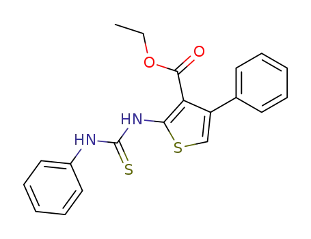 Molecular Structure of 132605-18-6 (ethyl 4-phenyl-2-[(phenylcarbamothioyl)amino]thiophene-3-carboxylate)