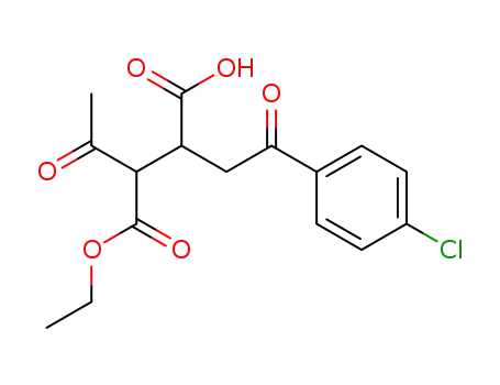 Butanedioic acid, 2-acetyl-3-[2-(4-chlorophenyl)-2-oxoethyl]-, 1-ethyl
ester