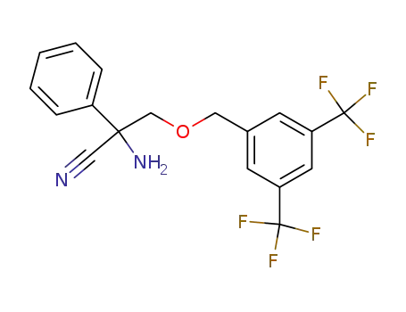 2-amino-3-(3,5-bis-trifluoromethyl-benzyloxy)-2-phenyl-propionitrile