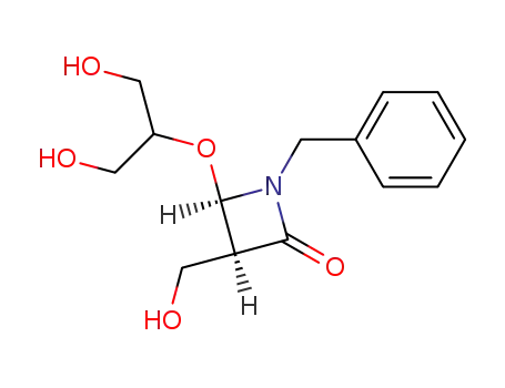 (3S,4R)-N-benzyl-3-hydroxymethyl-4-(1',3'-dihydroxyisopropoxy)-azetidinone