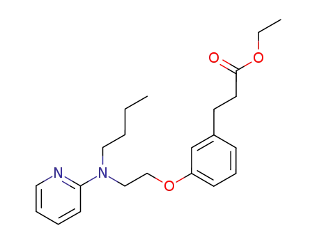 Benzenepropanoic acid, 3-[2-(butyl-2-pyridinylamino)ethoxy]-, ethyl
ester