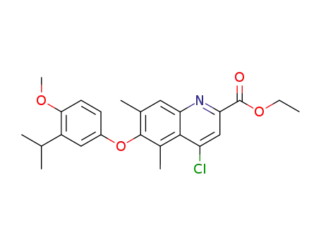 2-Quinolinecarboxylic acid,
4-chloro-6-[4-methoxy-3-(1-methylethyl)phenoxy]-5,7-dimethyl-, ethyl
ester