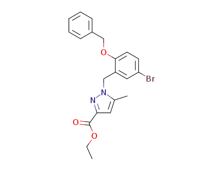 ethyl 1-({5-bromo-2-[(phenylmethyl)oxy]phenyl}methyl)-5-methyl-1H-pyrazole-3-carboxylate