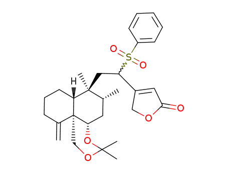 2(5H)-Furanone,
4-[2-(octahydro-3,3,6,7-tetramethyl-11-methylene-1H,6H-naphtho[1,8a-
d][1,3]dioxin-7-yl)-1-(phenylsulfonyl)ethyl]-