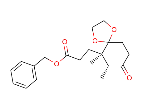 benzyl (1'R,2'R)-3-(6',6'-ethylenedioxy-1',2'-dimethyl-3'-oxocyclohexane)propanoate