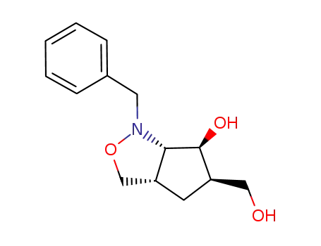 1-benzyl-5-hydroxymethyl-hexahydro-cyclopenta[<i>c</i>]isoxazol-6-ol