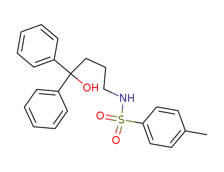 Molecular Structure of 1025949-92-1 (<i>N</i>-(4-hydroxy-4,4-diphenyl-butyl)-4-methyl-benzenesulfonamide)