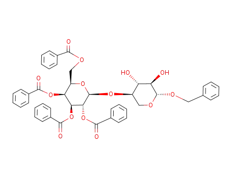 benzyl O-(2,3,4,6-tetra-O-benzoyl-β-D-galactopyranosyl)-(1-4)-β-D-xylopyranoside
