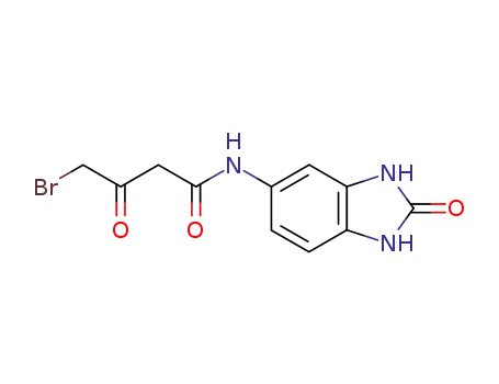 Molecular Structure of 776325-68-9 (4-bromo-3-oxo-N-(2'-oxobenzimidazol-5'-yl)butyramide)