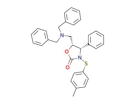 (4S,5R)-5-[(Dibenzylamino)-methyl]-4-phenyl-3-p-tolylsulfanyl-oxazolidin-2-one
