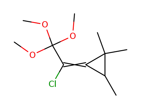 Molecular Structure of 89878-98-8 (Cyclopropane, (1-chloro-2,2,2-trimethoxyethylidene)trimethyl-)