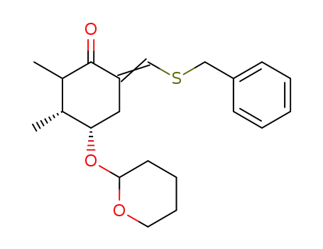 (2RS,3R,4S)-6-benzylthiomethylene-2,3-dimethyl-4-tetrahydropyranyloxycyclohexanone