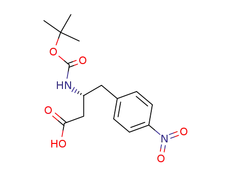 Molecular Structure of 219297-12-8 (BOC-(R)-3-AMINO-4-(4-NITRO-PHENYL)-BUTYRIC ACID)