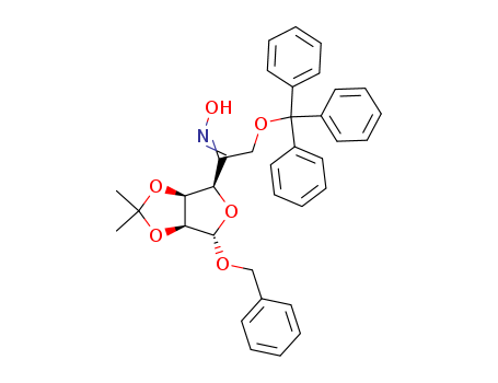 BENZYL 2,3-O-ISOPROPYLIDENE-6-O-TRITYL-5-KETO-α-D-MANNOFURANOSIDE, 5-OXIME
