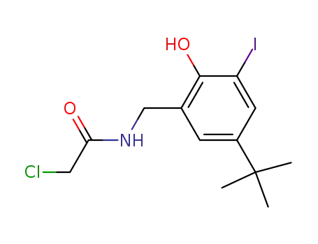 Acetamide,
2-chloro-N-[[5-(1,1-dimethylethyl)-2-hydroxy-3-iodophenyl]methyl]-
