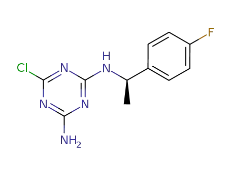 6-chloro-<i>N</i>-[1-(4-fluoro-phenyl)-ethyl]-[1,3,5]triazine-2,4-diamine