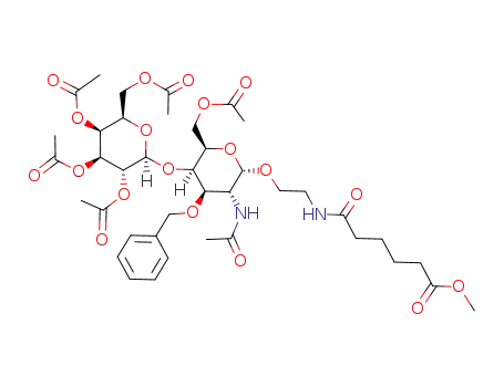 <2-(4-Methoxycarbonylbutancarboxamido)ethyl>-2-acetamido-6-O-acetyl-3-O-benzyl-2-desoxy-4-O-(2,3,4,6-tetra-O-acetyl-β-D-galactopyranosyl)-α-D-galactopyranosyd