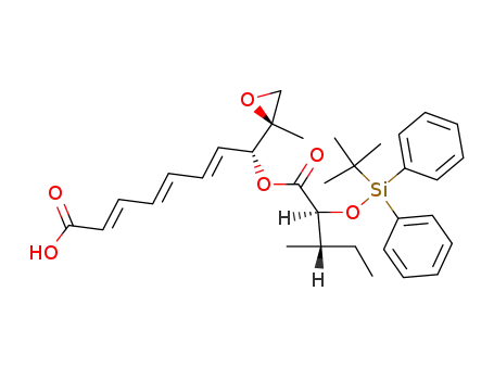 (2E,4E,6E)-(R)-8-[(2S,3S)-2-(tert-Butyl-diphenyl-silanyloxy)-3-methyl-pentanoyloxy]-8-((R)-2-methyl-oxiranyl)-octa-2,4,6-trienoic acid