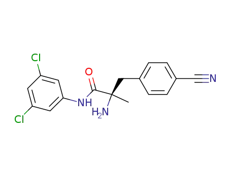 2-amino-3-(4-cyano-phenyl)-<i>N</i>-(3,5-dichloro-phenyl)-2-methyl-propionamide