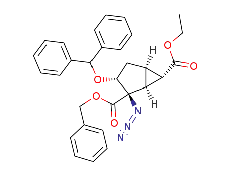 (1S,2R,3R,5R,6S)-2-Azido-3-benzhydryloxy-bicyclo[3.1.0]hexane-2,6-dicarboxylic acid 2-benzyl ester 6-ethyl ester