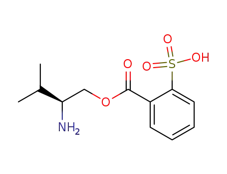 Molecular Structure of 832104-27-5 (Benzoic acid, 2-sulfo-, 1-[(2S)-2-amino-3-methylbutyl] ester)