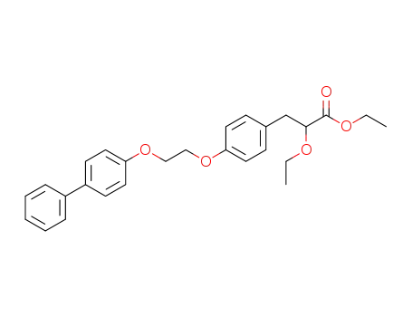 Molecular Structure of 877615-24-2 (3-{4-[2-(biphenyl-4-yloxy)-ethoxy]-phenyl}-2-ethoxy-propionic acid ethyl ester)