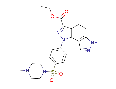 1-[4-(4-methyl-piperazine-1-sulfonyl)-phenyl]-1,4,5,6-tetrahydro-1,2,6,7-tetraaza-<i>as</i>-indacene-3-carboxylic acid ethyl ester