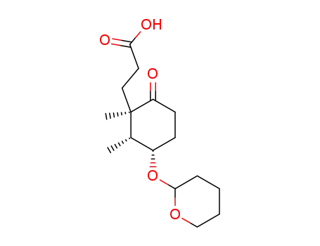 (1'R,2'R,3'S)-3-(1',2'-dimethyl-6'-oxo-3'-tetrahydropyranyloxycyclohexane)propanoic acid