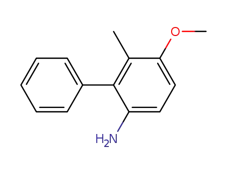 Molecular Structure of 167103-03-9 ([1,1'-Biphenyl]-2-amine, 5-methoxy-6-methyl-)
