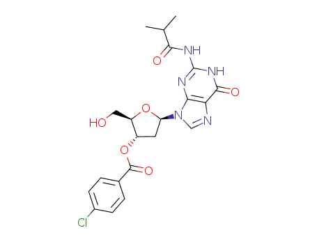4-Chloro-benzoic acid (2R,3S,5R)-2-hydroxymethyl-5-(2-isobutyrylamino-6-oxo-1,6-dihydro-purin-9-yl)-tetrahydro-furan-3-yl ester