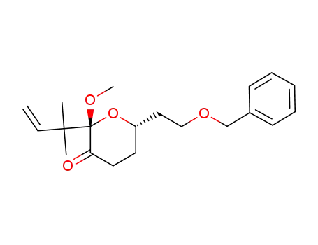 (2S,6S)-6-(2-Benzyloxy-ethyl)-2-(1,1-dimethyl-allyl)-2-methoxy-dihydro-pyran-3-one