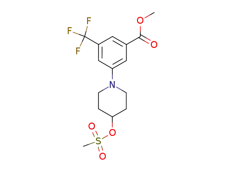 Molecular Structure of 334792-89-1 (methyl 3-{4-(methanesulfonyloxy)-piperidin-1-yl}-5-(trifluoromethyl)benzoate)
