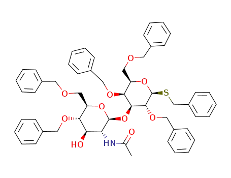 benzyl 3-O-(2-acetamido-4,6-di-O-benzyl-2-deoxy-β-D-glucopyranosyl)-2,4,6-tri-O-benzyl-1-thio-β-D-galactopyranoside