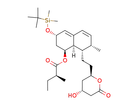 (S)-2-Methyl-butyric acid (1S,3S,7S,8S,8aR)-3-(tert-butyl-dimethyl-silanyloxy)-8-[2-((2R,4R)-4-hydroxy-6-oxo-tetrahydro-pyran-2-yl)-ethyl]-7-methyl-1,2,3,7,8,8a-hexahydro-naphthalen-1-yl ester