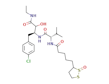 5-(2-Oxo-2λ<sup>4</sup>-[1,2]dithiolan-3-yl)-pentanoic acid {(S)-1-[(S)-1-(4-chloro-benzyl)-2-ethylcarbamoyl-2-hydroxy-ethylcarbamoyl]-2-methyl-propyl}-amide