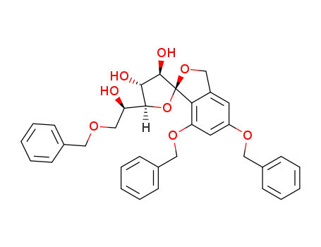 1,1-anhydro-1-C-[2-(benzyloxymethyl)-4,6-dibenzyloxyphenyl]-β-D-galactofuranose
