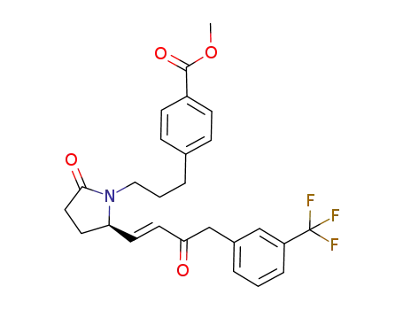 4-(3-{2-oxo-5-[3-oxo-4-(3-trifluoromethyl-phenyl)-but-1-enyl]-pyrrolidin-1-yl}-propyl)-benzoic acid methyl ester