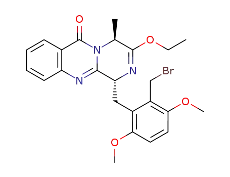 (+)-(1R,4S)-1-(2-bromomethyl-3,6-dimethoxybenzyl)-3-ethoxy-4-methyl-1,4-dihydropyrazino[2,1-b]quinazolin-6-one