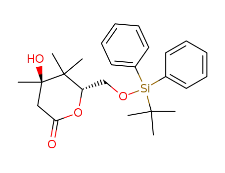 (4R,6R)-6-(tert-Butyl-diphenyl-silanyloxymethyl)-4-hydroxy-4,5,5-trimethyl-tetrahydro-pyran-2-one