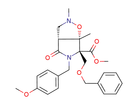 6-benzyloxymethyl-5-(4-methoxy-benzyl)-2,6a-dimethyl-4-oxo-hexahydro-pyrrolo[3,4-<i>d</i>]isoxazole-6-carboxylic acid methyl ester