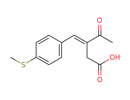Molecular Structure of 847144-90-5 (Pentanoic acid, 3-[[4-(methylthio)phenyl]methylene]-4-oxo-, (3E)-)