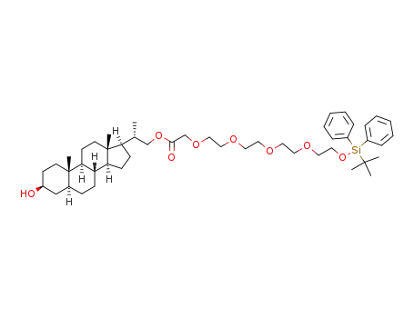 [2-(2-{2-[2-(tert-Butyl-diphenyl-silanyloxy)-ethoxy]-ethoxy}-ethoxy)-ethoxy]-acetic acid (S)-2-((3S,5S,8R,9S,10S,13S,14S,17R)-3-hydroxy-10,13-dimethyl-hexadecahydro-cyclopenta[a]phenanthren-17-yl)-propyl ester