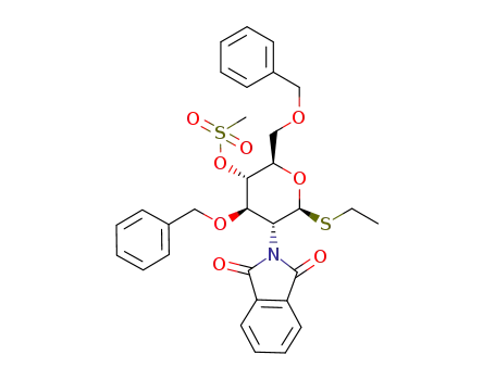 ethyl 3,6-di-O-benzyl-2-deoxy-4-O-mesyl-2-phthalimido-1-thio-β-D-glucopyranoside