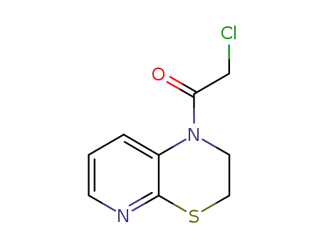 Molecular Structure of 827336-95-8 (1H-Pyrido[2,3-b][1,4]thiazine, 1-(chloroacetyl)-2,3-dihydro-)