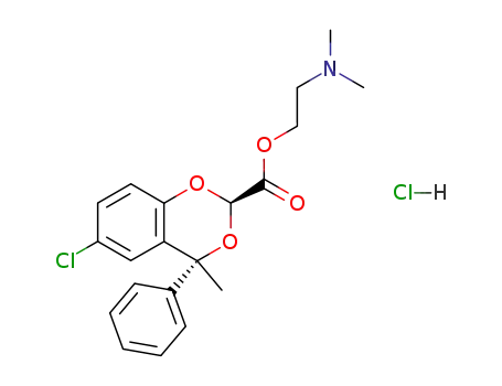 4H-1,3-Benzodioxin-2-carboxylic acid, 6-chloro-4-methyl-4-phenyl-,
2-(dimethylamino)ethyl ester, hydrochloride