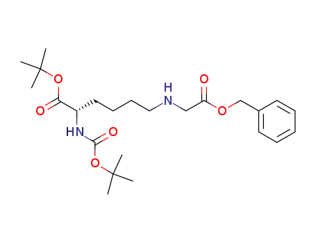 6-(benzyloxycarbonylmethyl-amino)-2-<i>tert</i>-butoxycarbonylamino-hexanoic acid <i>tert</i>-butyl ester