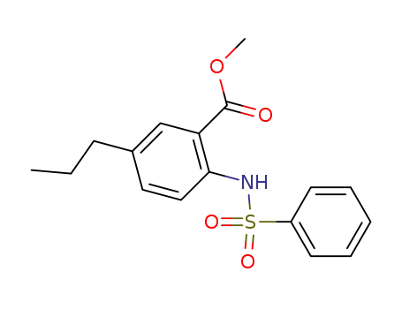 2-benzenesulfonylamino-5-propyl-benzoic acid methyl ester