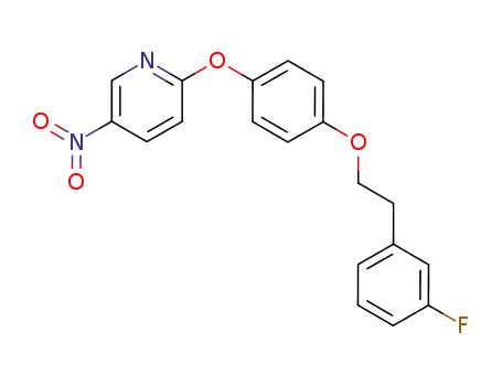 2-{4-[2-(3-fluoro-phenyl)-ethoxy]-phenoxy}-5-nitro-pyridine