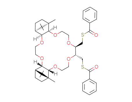 (+)-(1R,4S,4aR,9R,10R,14aR,15S,18R,18aS,22aS)-eicosahydro-4,15,23,23,24,24-hexamethyl-9,10-bis(benzoylthiomethyl)-1,4:15,18-dimethanodibenzo<b,h><1,4,7,10,13,16>hexaoxacyclooctadecin