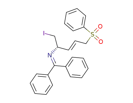 3-Penten-2-amine, N-(diphenylmethylene)-1-iodo-5-(phenylsulfonyl)-,
(2S,3E)-